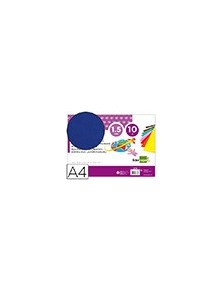 Goma eva liderpapel din a4 60gm2 espesor 1,5mm azul paquete de 10 hojas