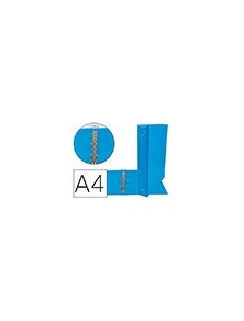 Carpeta de 4 anillas 40 mm mixtas liderpapel a4 carton forrado pvc azul