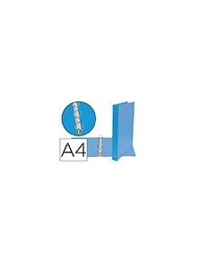 Carpeta de 4 anillas 25 mm mixtas liderpapel a4 carton forrado pvc azul