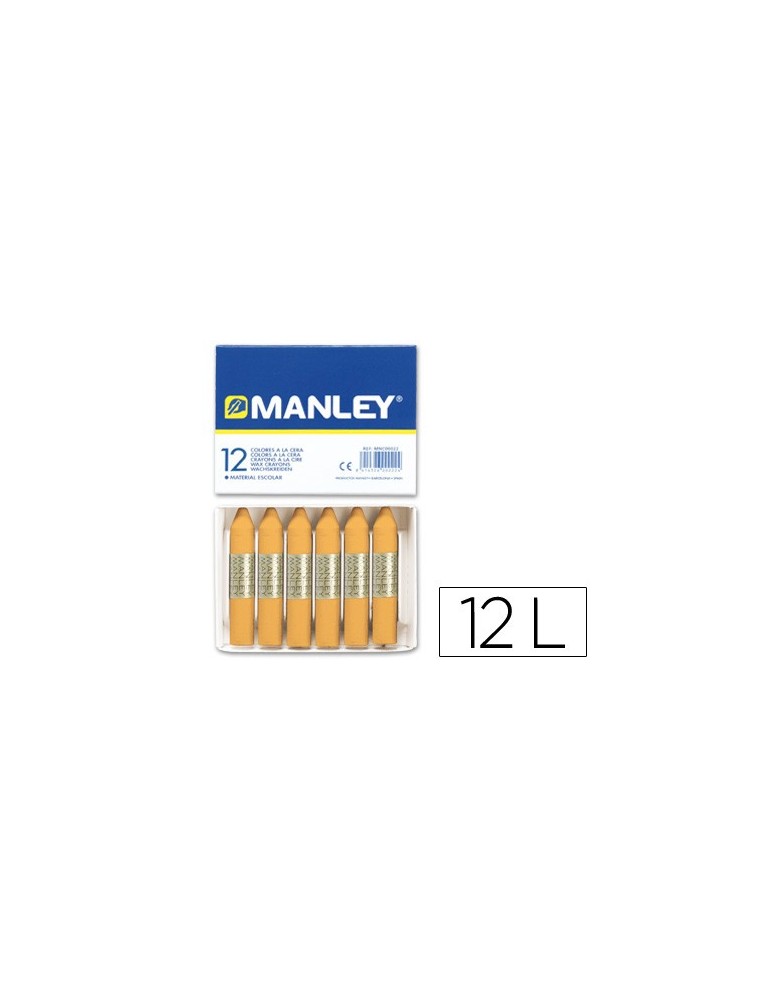 Lapices cera manley unicolor ocre n.26 caja de 12 unidades