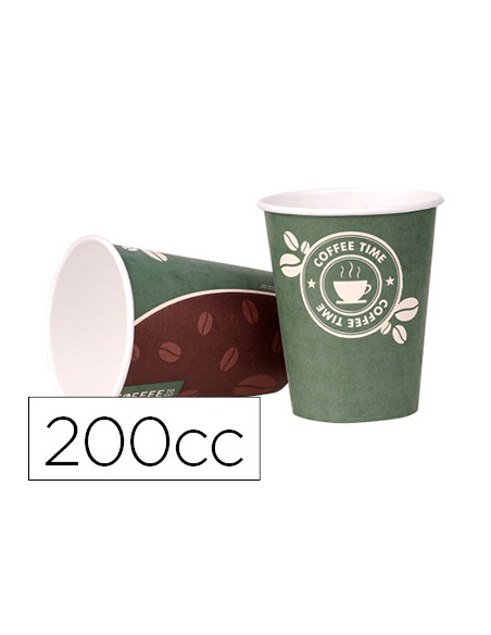 Vaso termico carton 200 cc paquete de 50 unidades