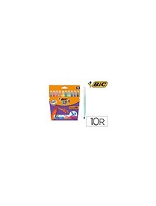 Rotulador bic kids visaquarelle estuche de 10 colores punta pincel tinta base de agua