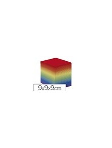 Taco papel quo vadis encolado colores arco iris 680 hojas 100 reciclado 90 gm2 90x90x90 mm