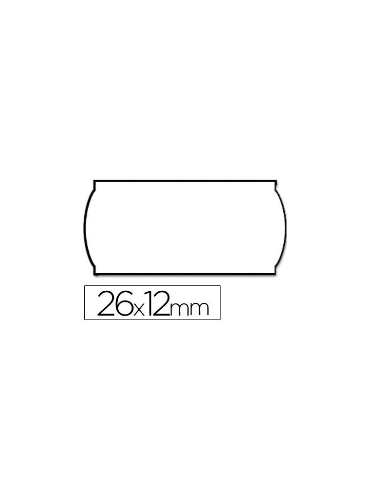 Etiquetas meto onduladas 26 x 12 mm blanca adh.n2. rollo de 1500 etiquetas troqueladas pt para etiquetadora tovel