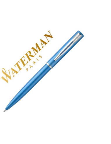 WATERMAN BOLÍGRAFO ALLURE PUNTA MEDIA ESTUCHE DE REGALO LACADO AZUL