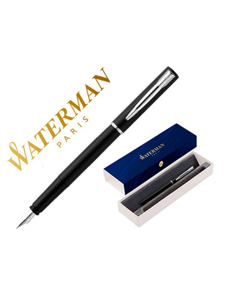 WATERMAN PLUMA ESTILOGRÁFICA ALLURE ESTUCHE DE REGALO LACADO NEGRO