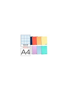 Cuaderno espiral liderpapel a4 wonder tapa plastico 80h 90gr rayado n.46 colores surtidos