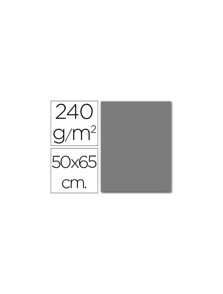 Cartulina liderpapel 50x65 cm gris 240 gr unidad