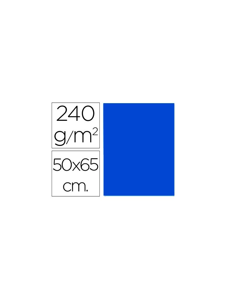 Cartulina liderpapel 50x65 cm 240 gm2 azul zafiro