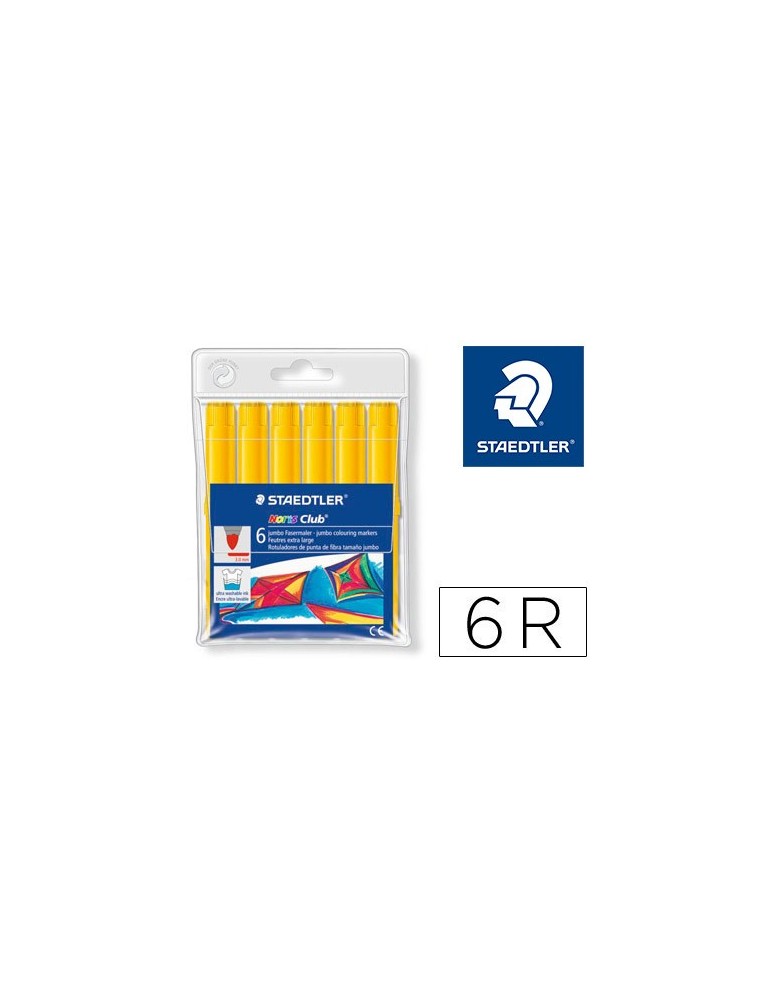 Rotulador staedtler color jumbo trazo 3 mm unicolor amarillo