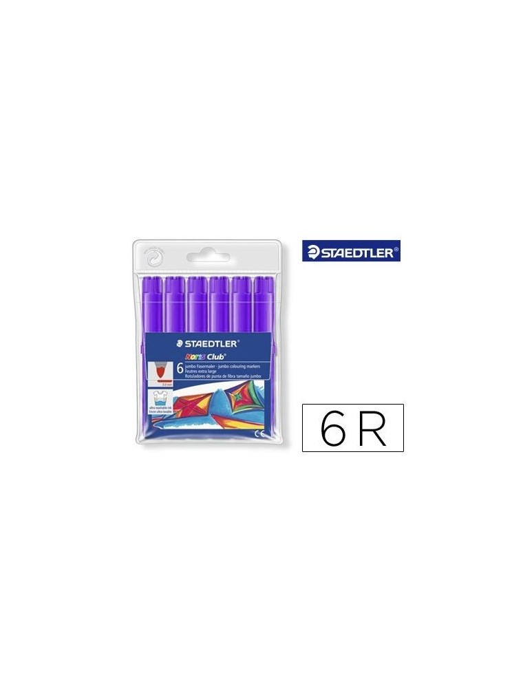 RETOLADOR COLOR JUMBO TRAÇ 3 MM -ESTUCHE DE 6 COLOR VIOLETA STAEDTLER