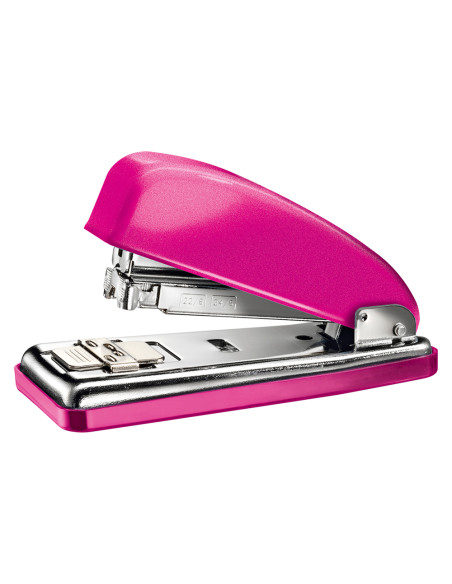 Grapadora petrus 226 classic wow fucsia metalizado capacidad 30 hojas en blister