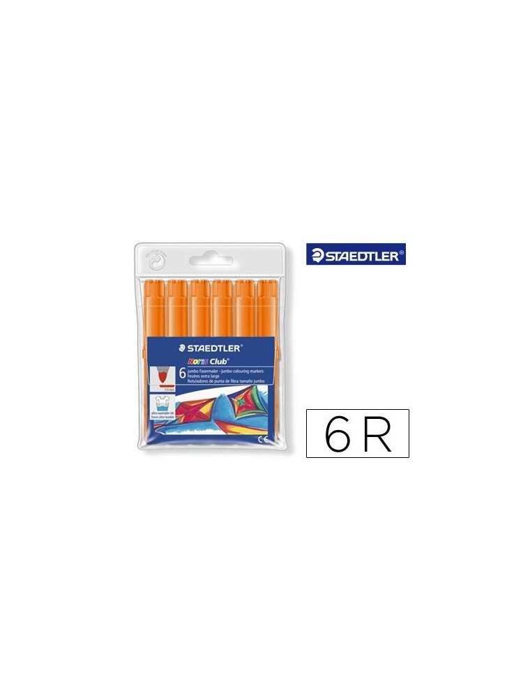 RETOLADOR COLOR JUMBO TRAÇ 3 MM -ESTUCHE DE 6 COLOR TARONJA STAEDTLER