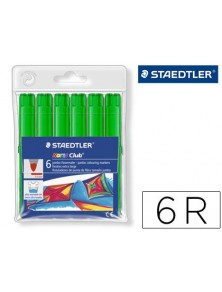 RETOLADOR COLOR JUMBO TRAÇ 3 MM -ESTUCHE DE 6 COLOR VERD STAEDTLER