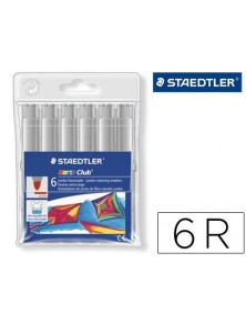 RETOLADOR COLOR JUMBO TRAÇ 3 MM -ESTUCHE DE 6 COLOR GRIS STAEDTLER