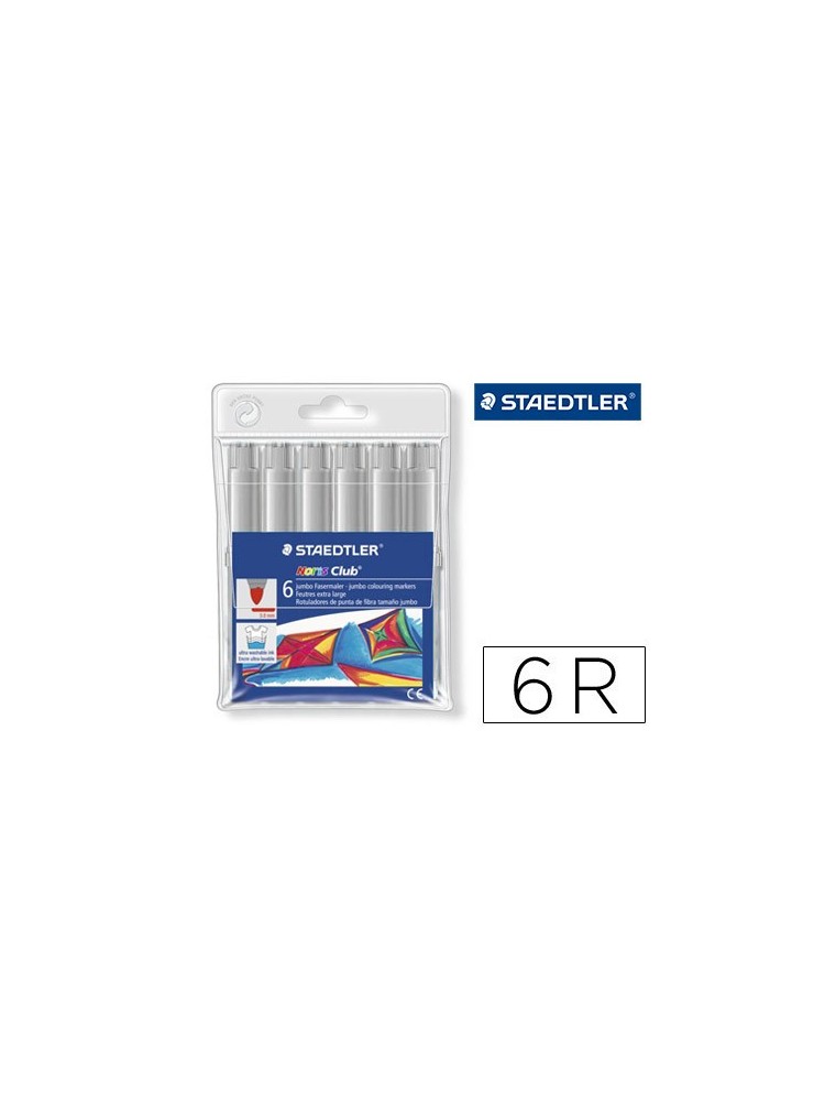 RETOLADOR COLOR JUMBO TRAÇ 3 MM -ESTUCHE DE 6 COLOR GRIS STAEDTLER