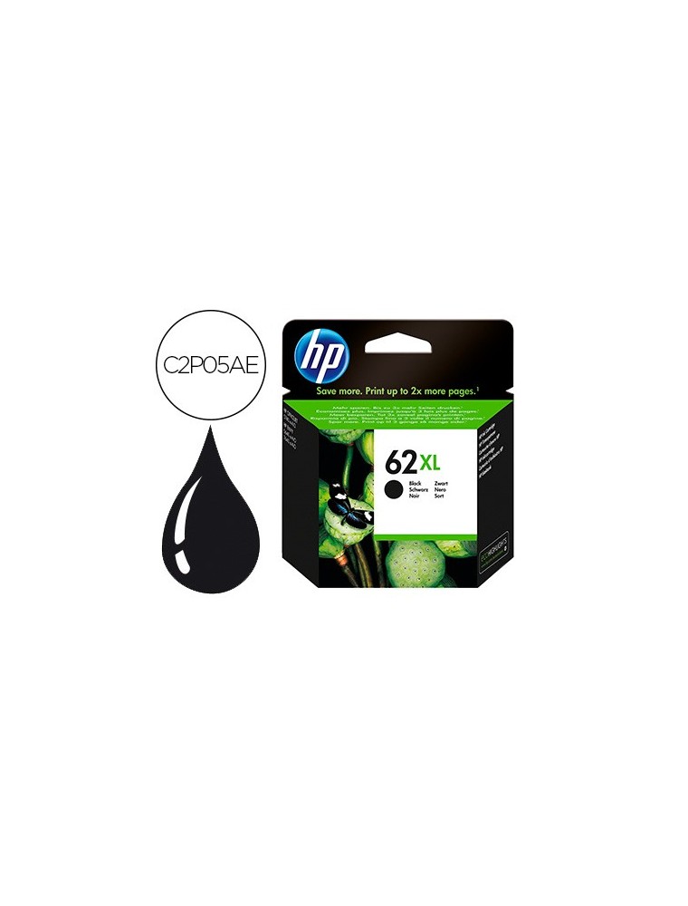 HEWLETT PACKARD HP CARTUCHO INYECCION TINTA NEGRO PARA OFFICEJET 57405742 Nº 62 XL