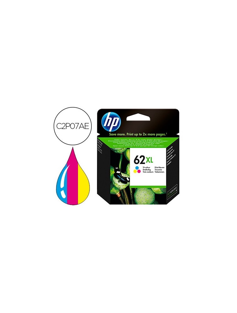 HEWLETT PACKARD HP CARTUCHO INYECCION TINTA TRICOLOR PARA OFFICEJET 57405742 Nº 62 XL