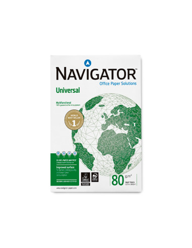 Papel fotocopiadora navigator din a4 80 gramos paquete de 400 hojas