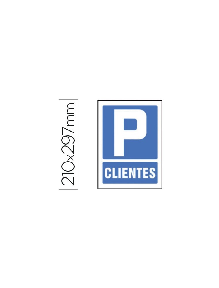 Pictograma syssa señal de parking clientes en pvc 210x297 mm