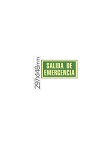 Pictograma syssa señal de salida de emergencia en pvc fotoluminiscente 297x148 mm