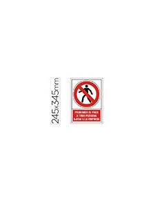 Pictograma syssa señal de prohibicion prohibido el paso a toda persona ajena a la empresa en pvc 245x345 mm