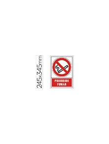 Pictograma syssa señal de prohibicion prohibido fumar en pvc 245x345 mm