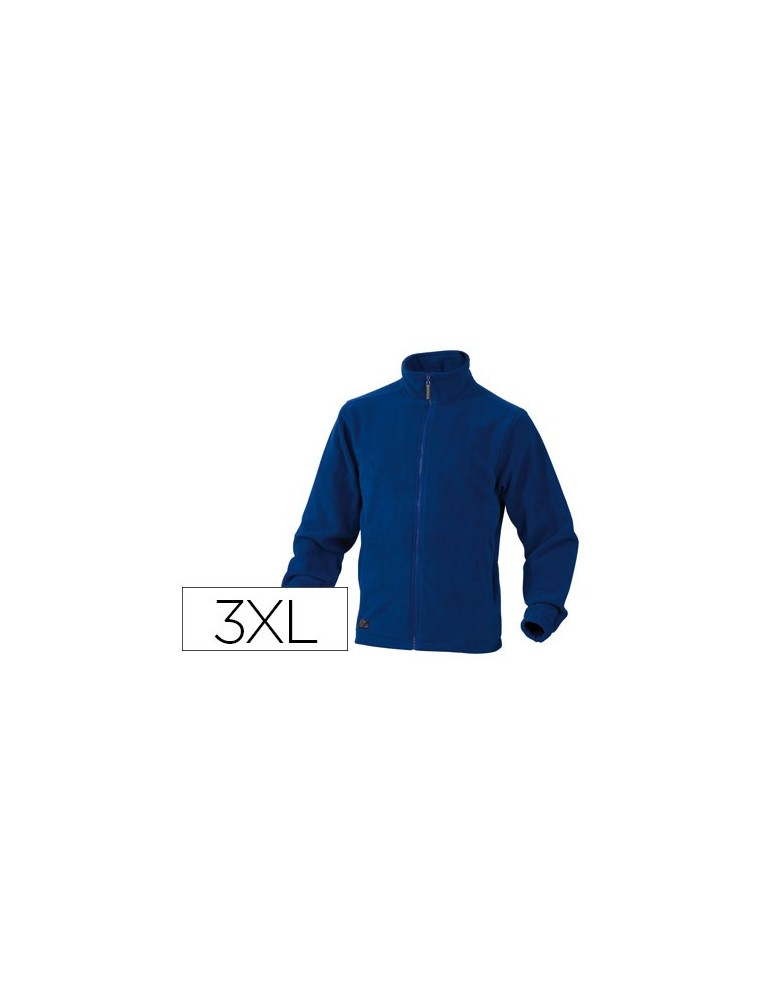 Chaqueta deltaplus polar con cremallera 2 bolsillos color azul talla 3xl