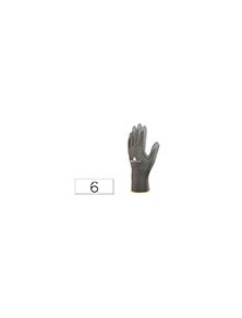 Guantes deltaplus poliester antideslizante lavable especial para manipulacion y manutencion gris talla 6