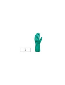 Guantes deltaplus tratado en nitrilo flocado de algodon especial para trabajos con liquidos quimicos talla 7