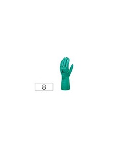 Guantes deltaplus tratado en nitrilo flocado de algodon especial para trabajos con liquidos quimicos talla 8