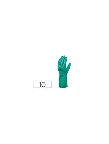 Guantes deltaplus tratado en nitrilo flocado de algodon especial para trabajos con liquidos quimicos talla 10