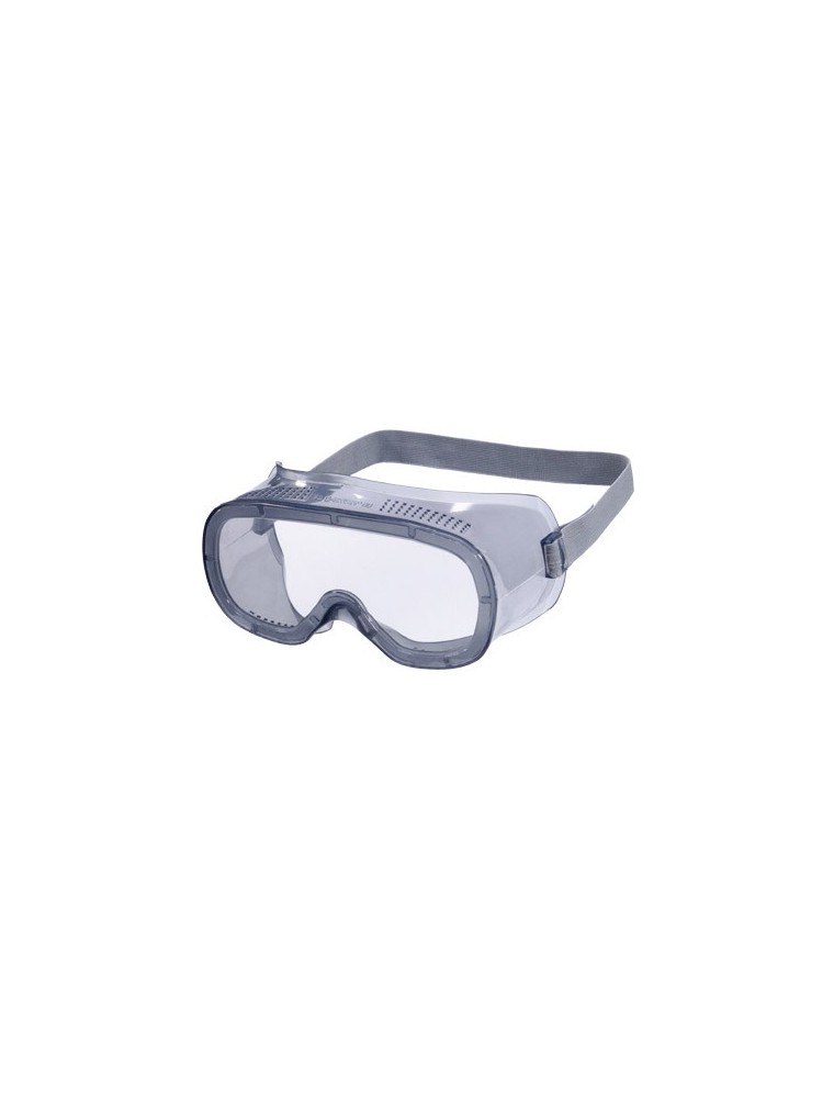 Gafas de proteccion deltaplus panoramicas montura flexible de pvc ventilacion directa talla ajustable color gris