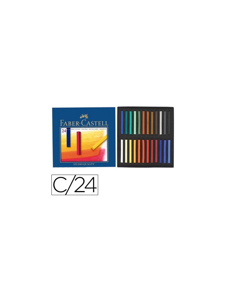 Tiza pastel faber castell estuche carton de 24 unidades colores surtidos