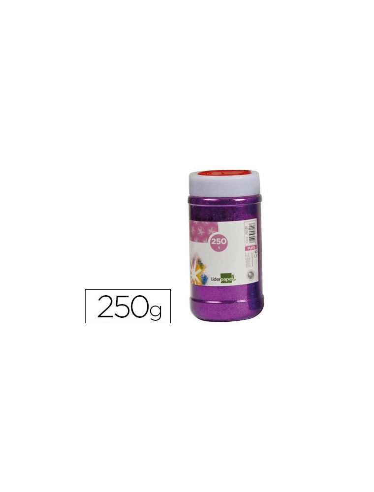 Purpurina liderpapel fantasia color violeta metalizado bote de 250 gr