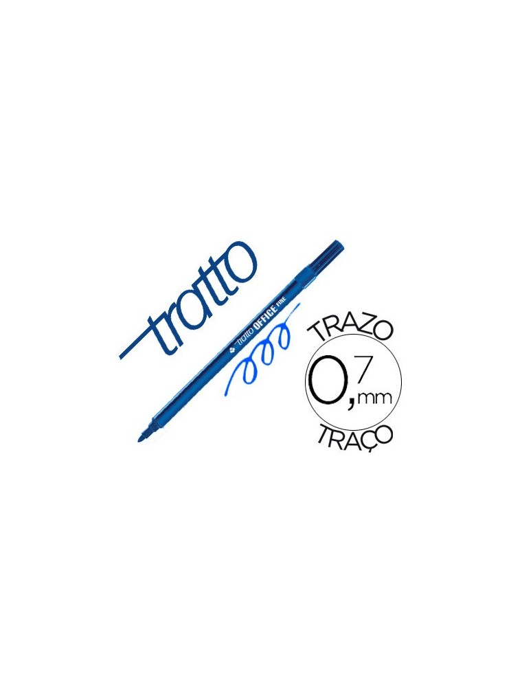 Rotulador tratto office fine punta de fibra trazo 0,7 mm azul