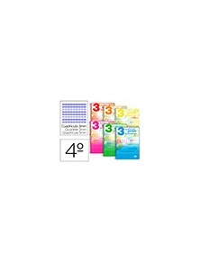 Cuaderno espiral liderpapel cuarto pautaguia tapa dura 80h75 gr cuadro pautado 3 mm con margen