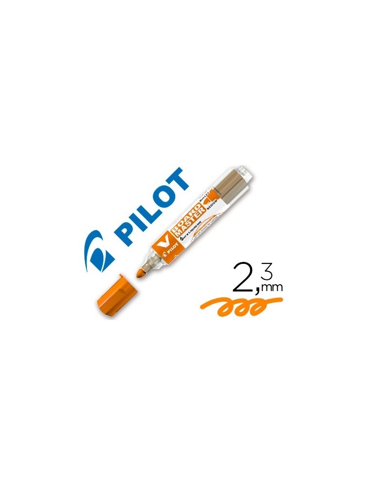 Rotulador pilot v board master para pizarra blanca naranja tinta liquida trazo 2,3mm