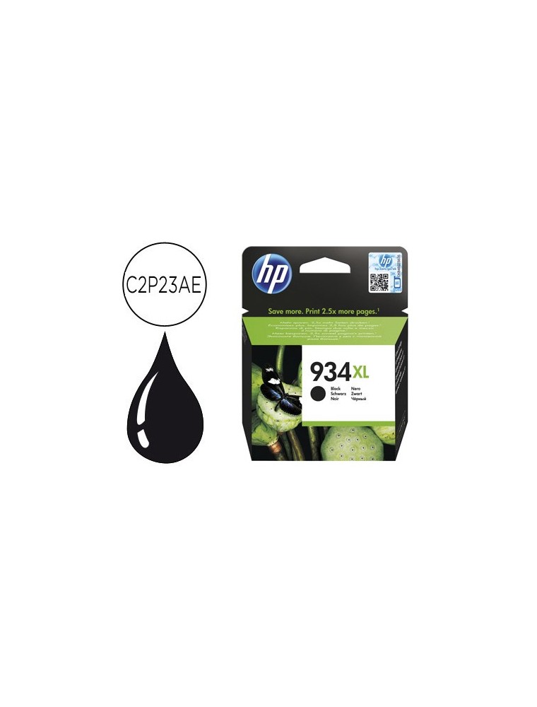 HEWLETT PACKARD HP CARTUCHO INYECCION TINTA NEGRO 934 XL PARA OFFICEJET PRO