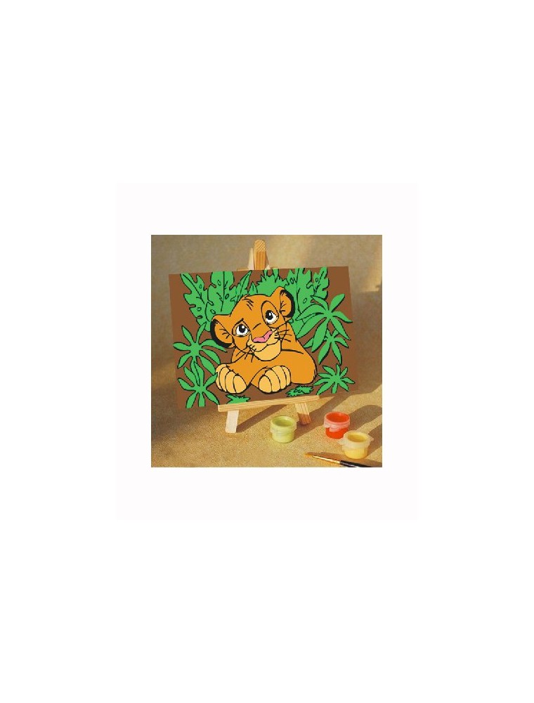 Lienzo para pintar 20x30 Simba infantil