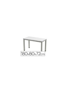 Mesa de oficina rocada executive 2003ad02 aluminio gris 180x80 cm