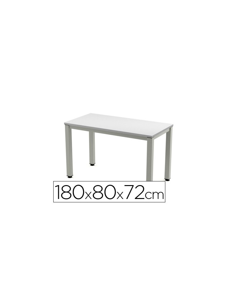 Mesa de oficina rocada executive 2003ad02 aluminio gris 180x80 cm