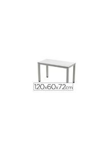 Mesa de oficina rocada executive 200ad02 aluminio gris 120x60 cm