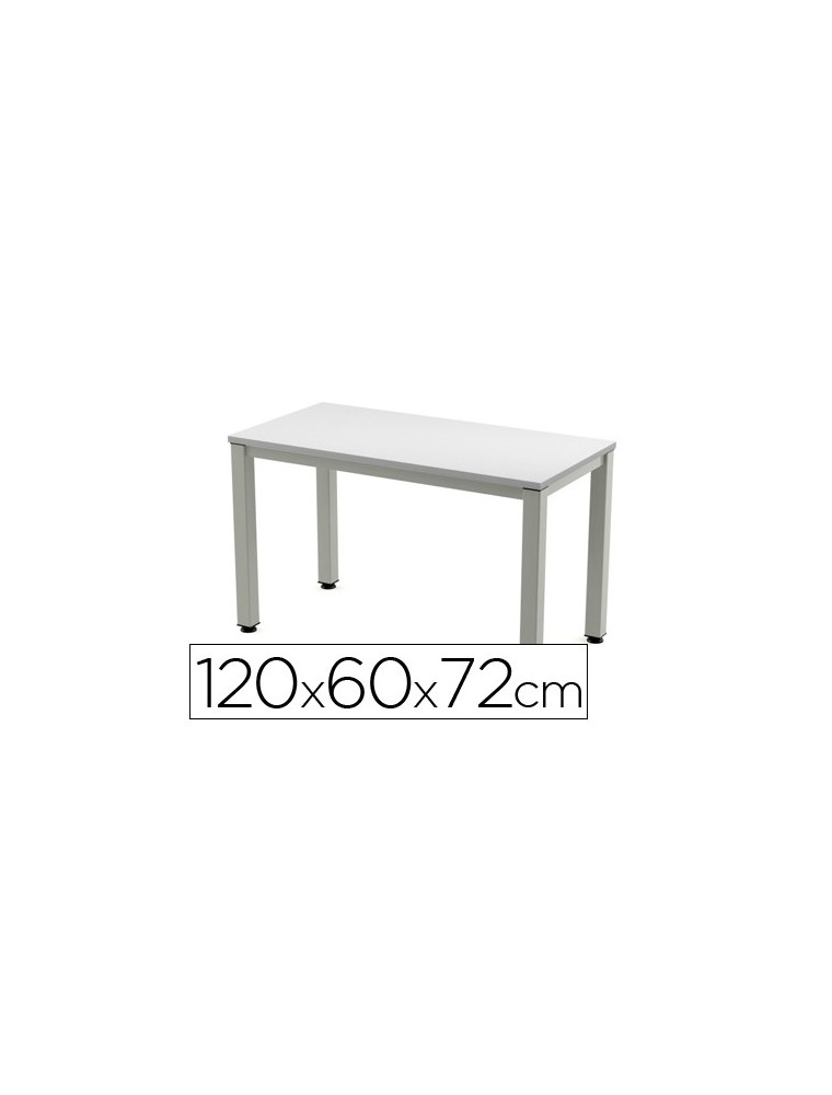 Mesa de oficina rocada executive 200ad02 aluminio gris 120x60 cm