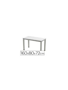 Mesa de oficina rocada executive 2002ad02 aluminio gris 160x80 cm