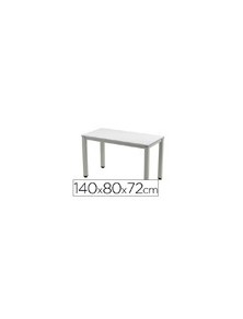 Mesa de oficina rocada executive 2001ad02 aluminio gris 140x80cm