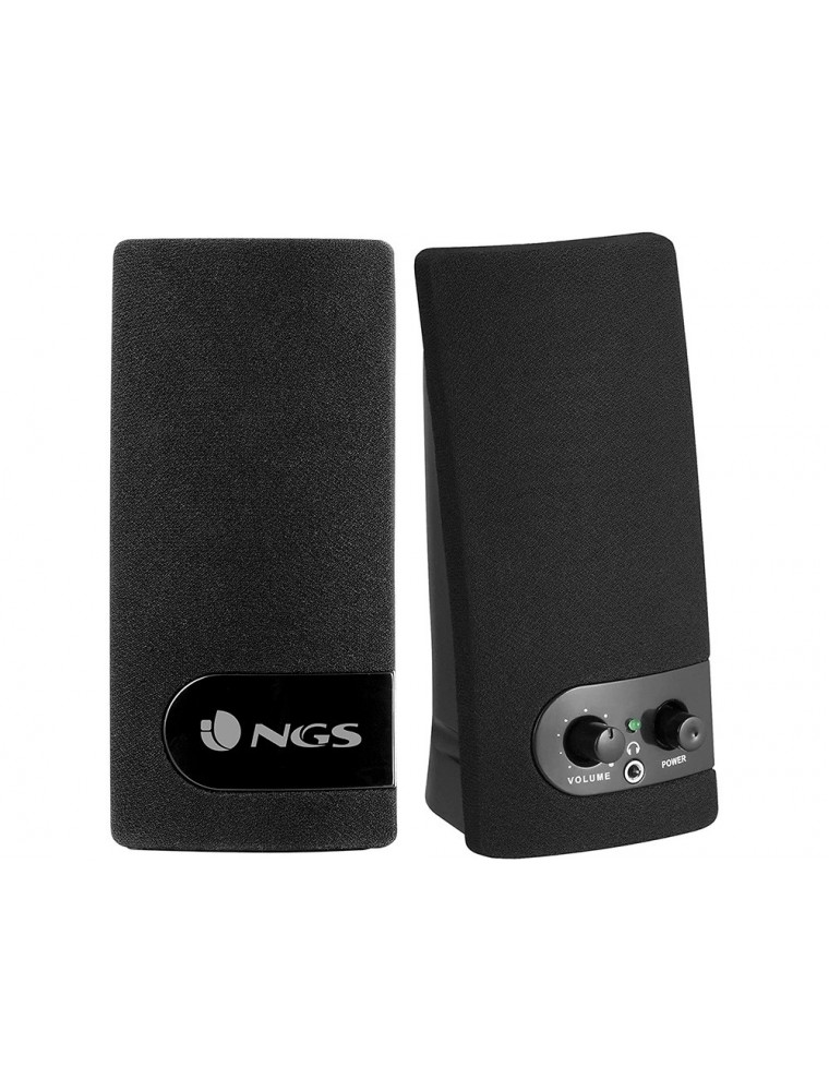 Altavoz ngs multimedia 2.0 rms 2w alimentacion usb con interruptor volumen color negro.