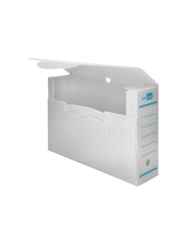 Caja archivo definitivo plastico liderpapel lomo 100 mm blanco 360x100x260 mm