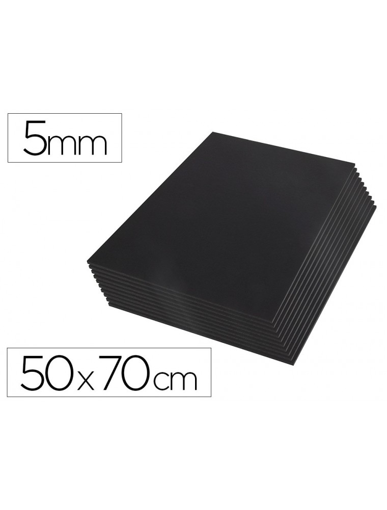 Carton pluma liderpapel negro doble cara 50x70 cm espesor 5 mm