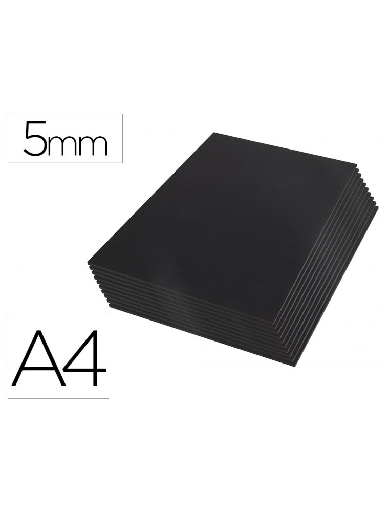 Carton pluma liderpapel negro doble cara din a4 espesor 5 mm